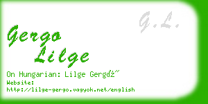 gergo lilge business card